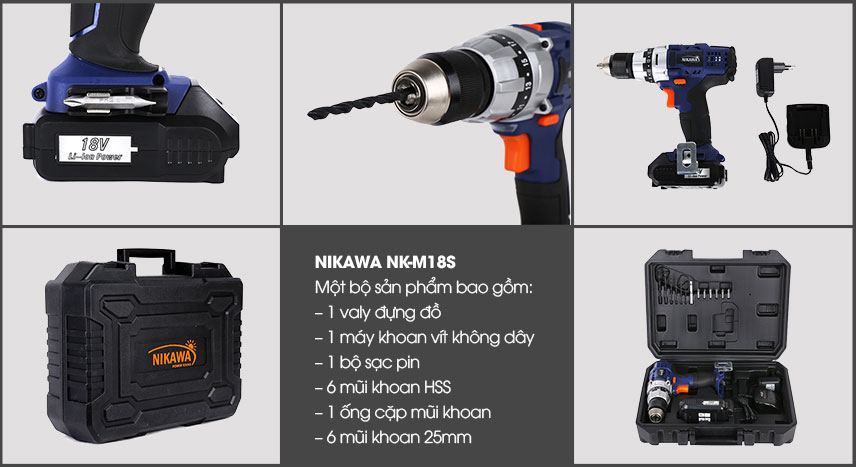 Máy khoan không dây Nikawa NK-M18S