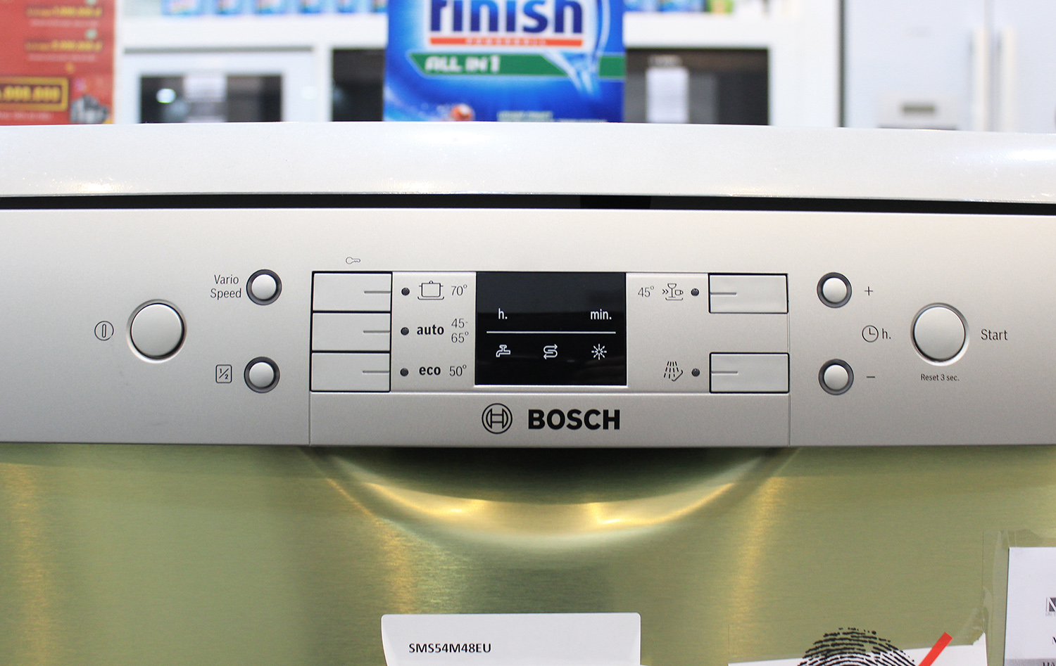 Máy rửa bát Bosch SMS54M48EU Inox tiêu chuẩn A++
