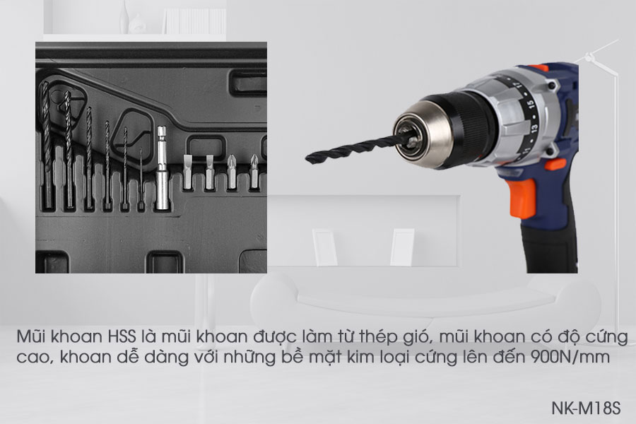 Máy khoan không dây Nikawa NK-M18S