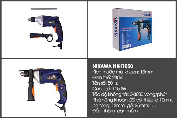 Máy khoan động lực Nikawa đa năng NK-I1050