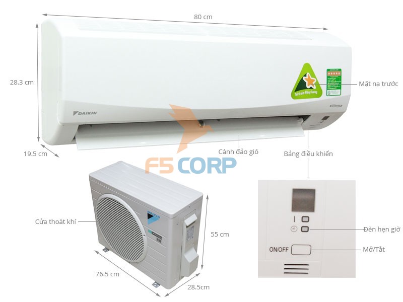 Điều hòa treo tường Daikin 2 chiều Inverter FTHM50HVMV/RXM50HVMV