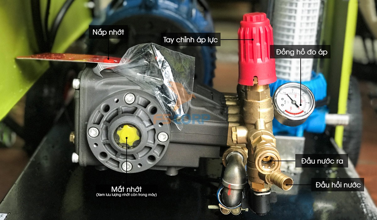 Máy phun xịt rửa xe siêu cao áp Projet P100-1925B3 - Công suất 9Kw - 250Bar