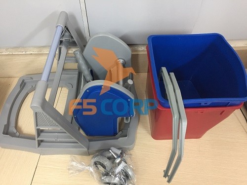 Xe đẩy vắt cây lau nhà 2 xô công nghiệp Fred 60L