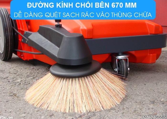 Xe quét rác đẩy tay Hako Sweepmaster M600