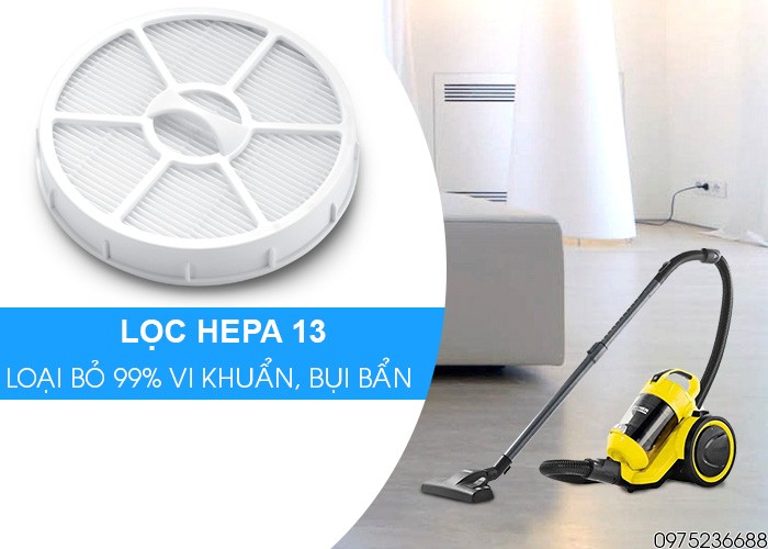 Lọc HEPA 13 dùng cho máy hút bụi Karcher VC 3 mã 2.863-238.0
