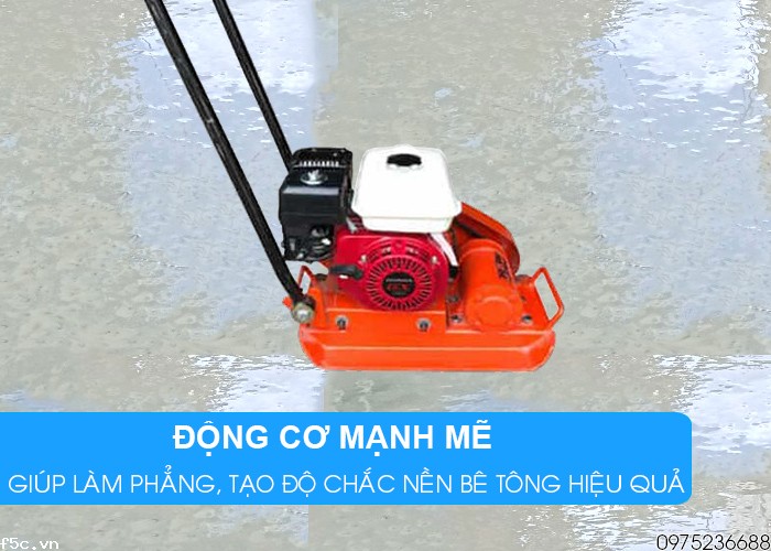 Máy đầm bàn PC60 lắp GX160TQ