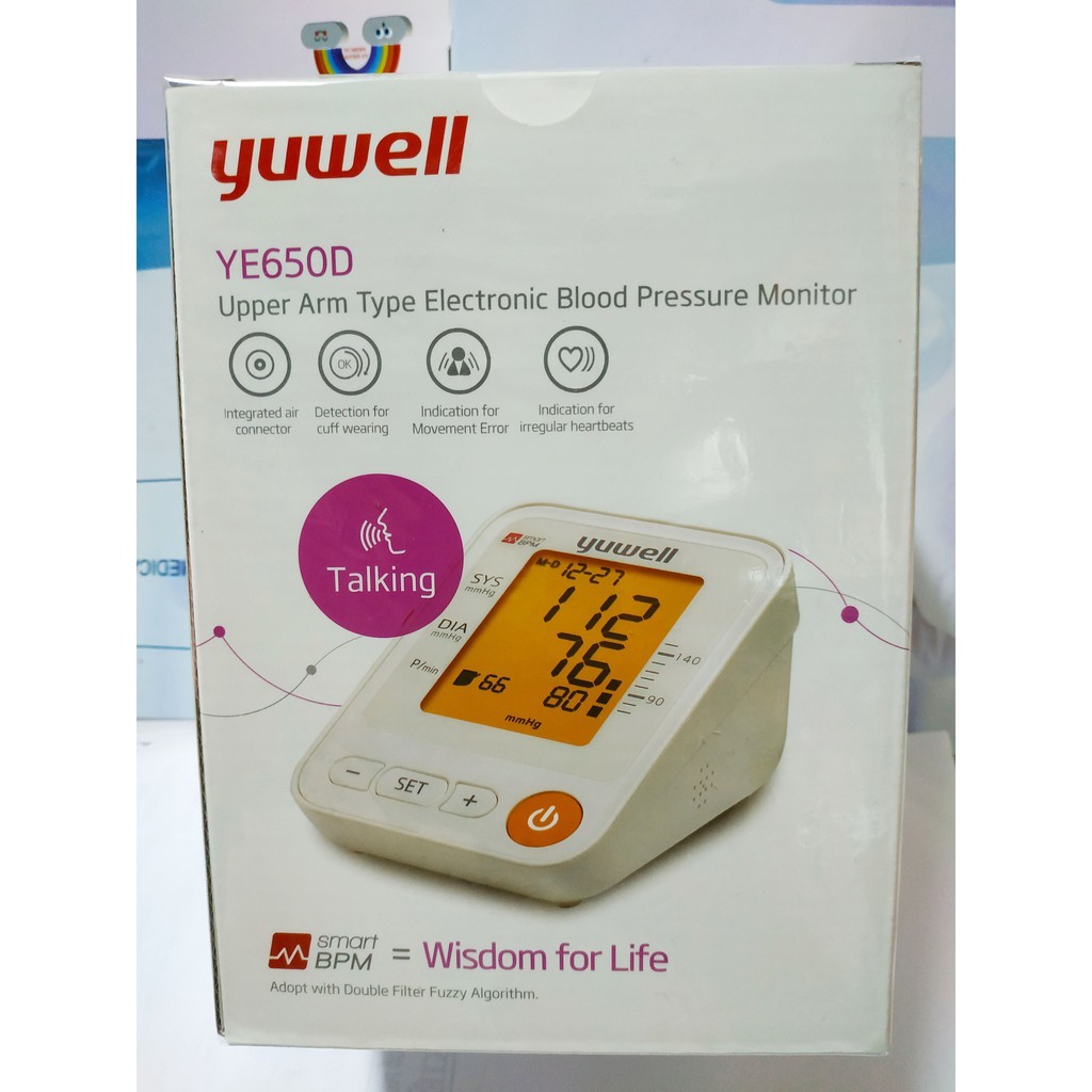 MÁY ĐO HUYẾT ÁP CÓ GIỌNG NÓI BẮP TAY YUWELL YE650D