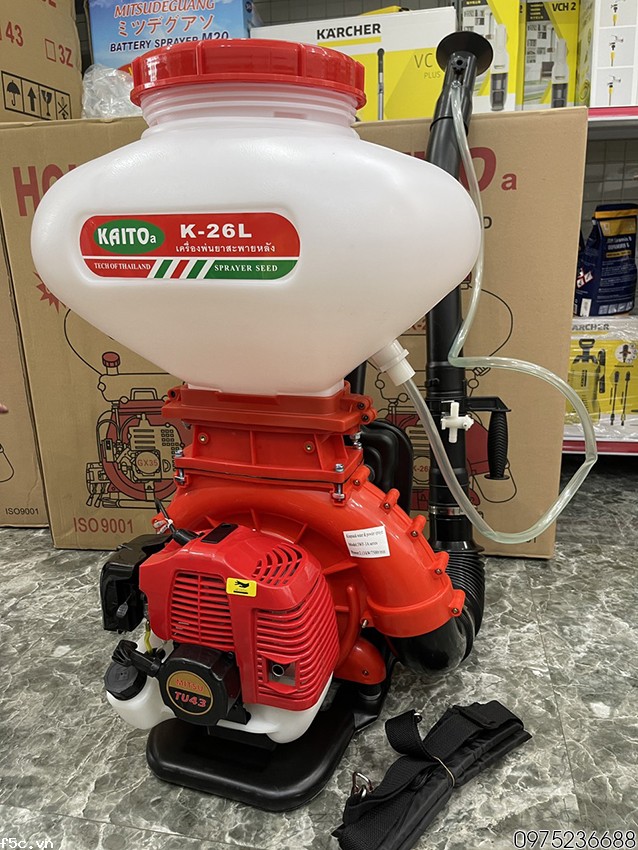Máy phun thuốc khử trùng 2 thì Kaito K-26L bình xăng dưới