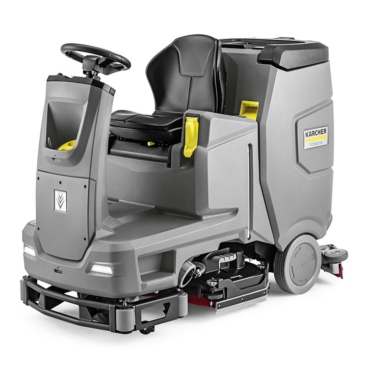 Máy chà sàn Karcher B 110 R Bp with D 75 + tank rinsing + Side scrub deck mã 1.161-400.2