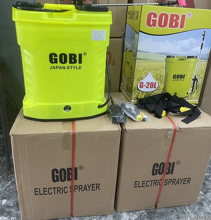 Máy phun thuốc khử khuẩn chạy điện bơm đơn GOBI G-20L