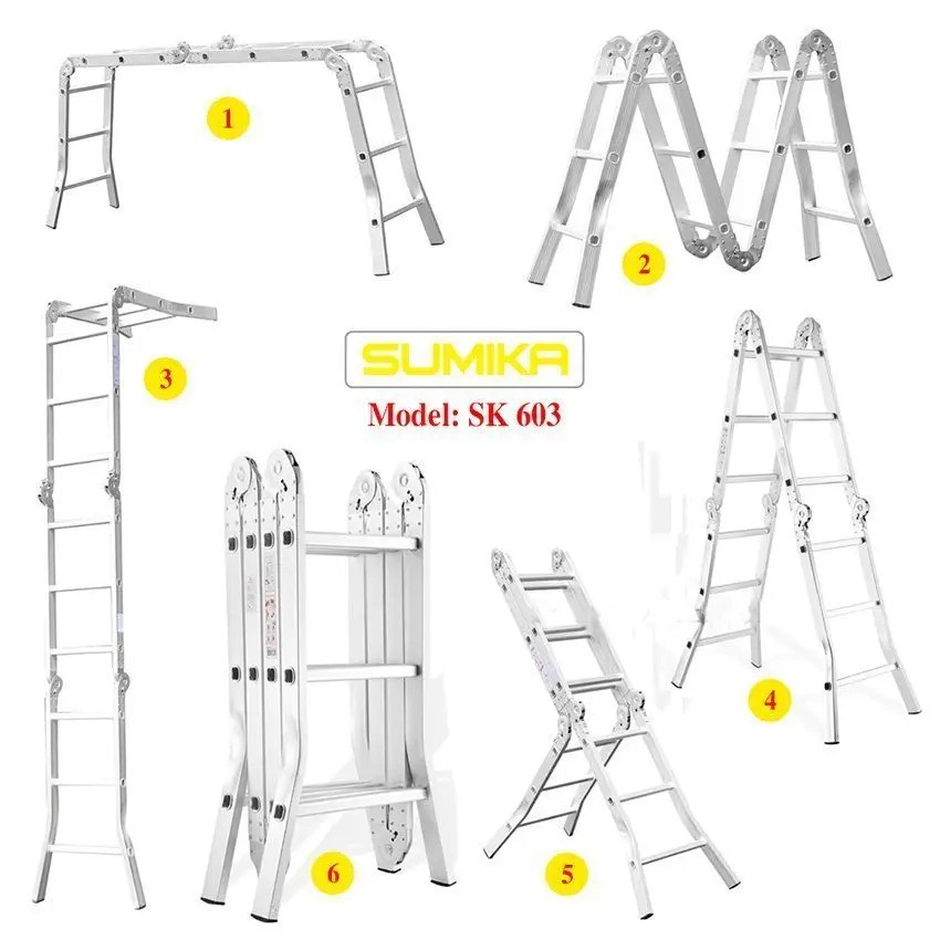 Thang nhôm gấp 4 đoạn Sumika SK-603