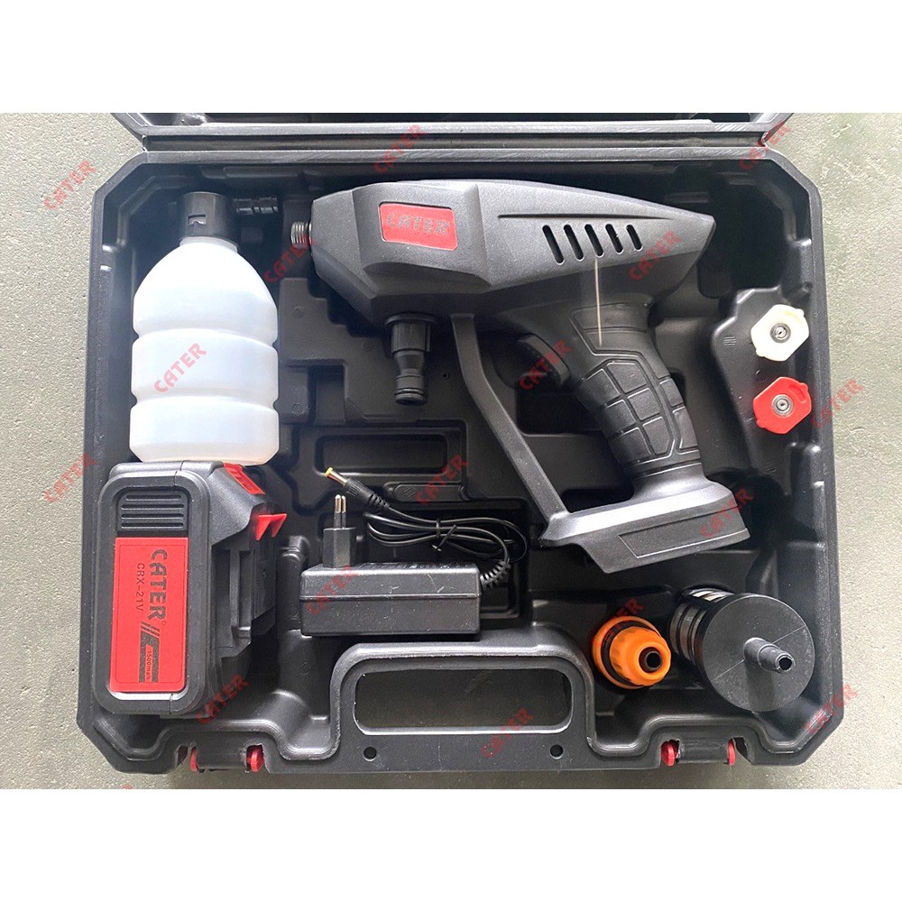 Máy phun rửa xe mini chạy pin sạc Cater CRX-21V