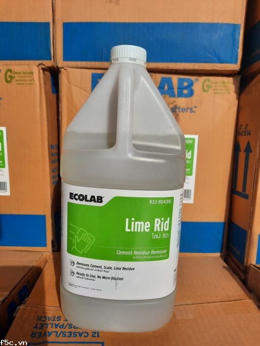 Tẩy xi măng , cặn can xi, cặn vôi ECOLAB LIME REMOVER-66  1 GAL