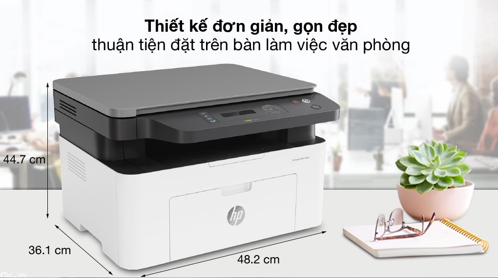 Máy in Laser Trắng đen HP đa năng In scan copy LaserJet MFP 135w WiFi mã 4ZB83A