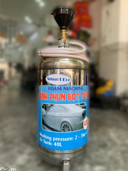 Bình phun tạo bọt tuyết rửa xe 40 Lít inox 304 Smart Eco