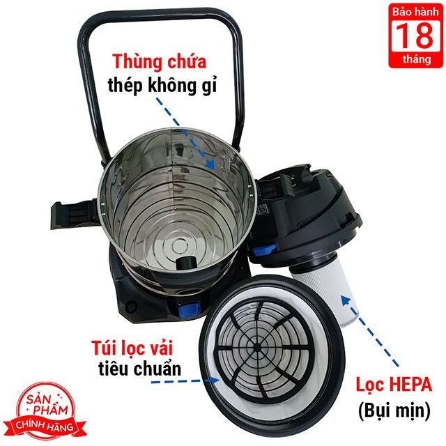 Máy Hút Bụi Và Nước Công Nghiệp Kewin KN603S