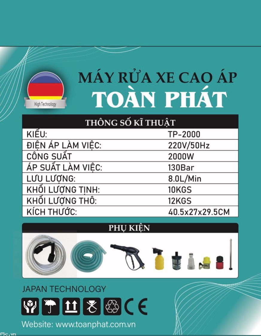 Máy rửa xe Toàn Phát TP2000