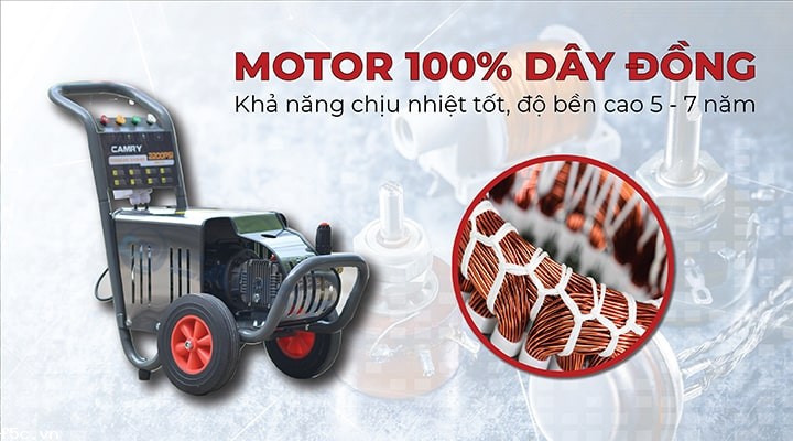 Máy xịt rửa xe cao áp Camry 2200