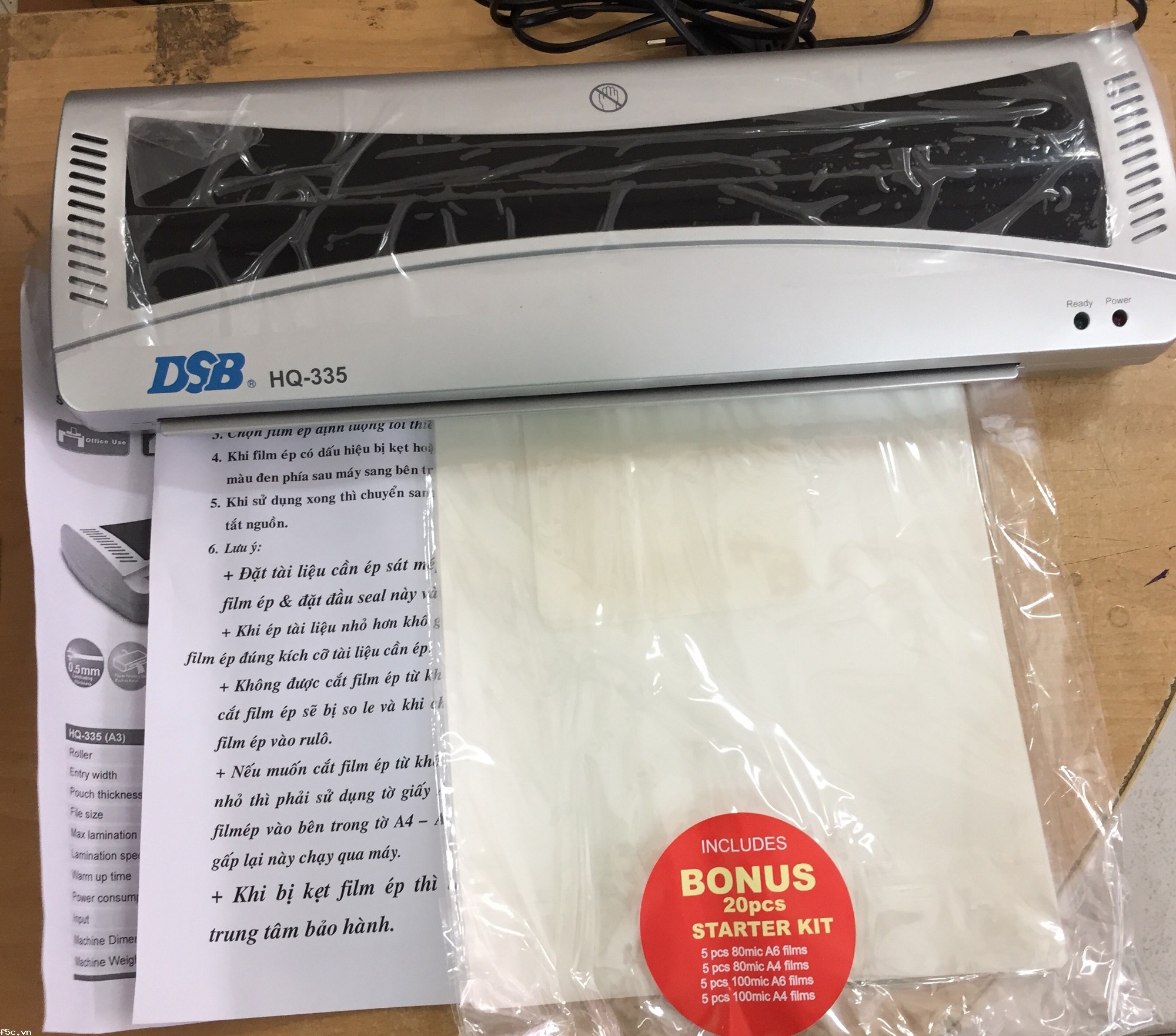 Máy ép Plastic DSB HQ-335 ( khổ A3)