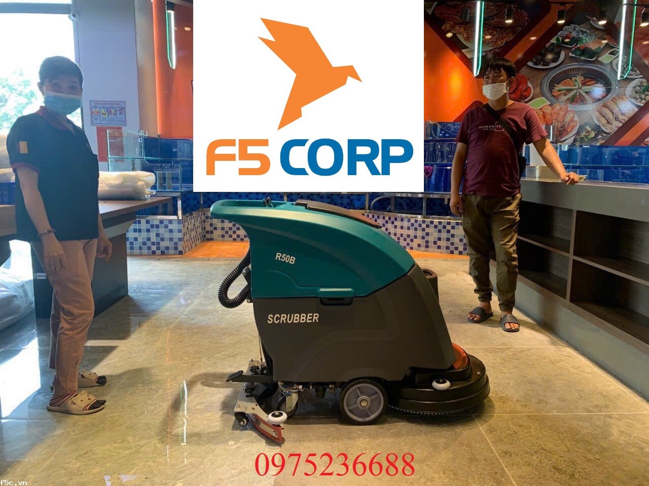 Máy lau nhà xưởng Clepro P50B ( dùng ác quy )