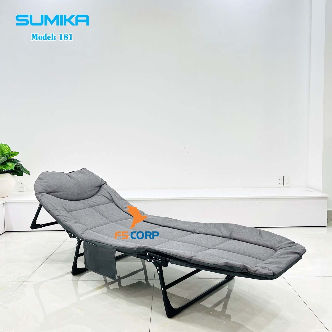      Giường xếp gấp gọn đa năng SUMIKA 181 (Gray)