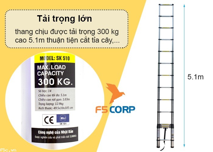 Thang nhôm rút gọn Sumika SK 510