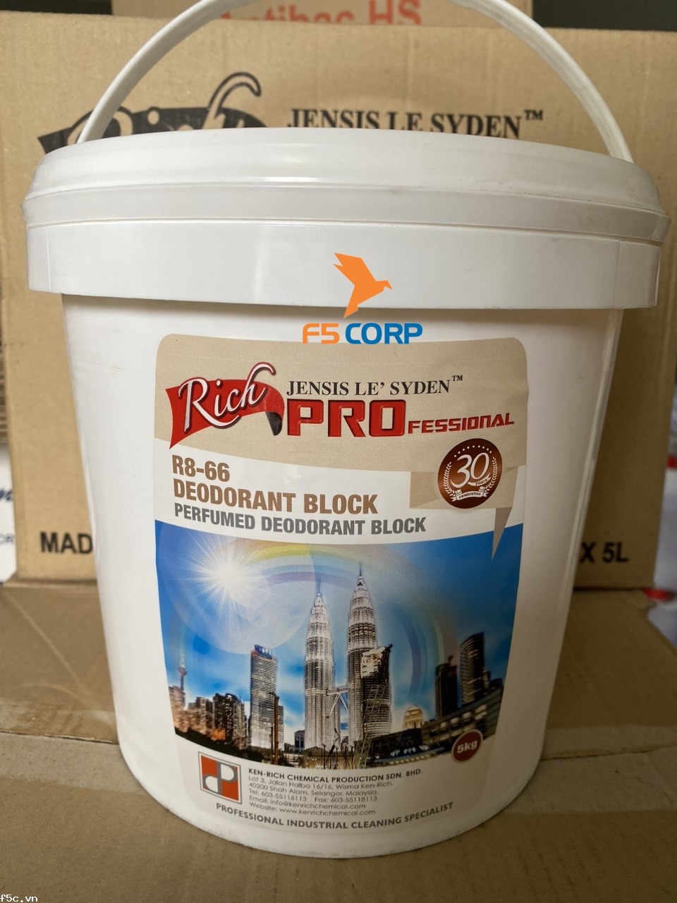 VIÊN LONG NÃO KHỬ MÙI HÔI BỒN CẦU R8 – 66 D DEODORANT BLOCK - 5 Kg 