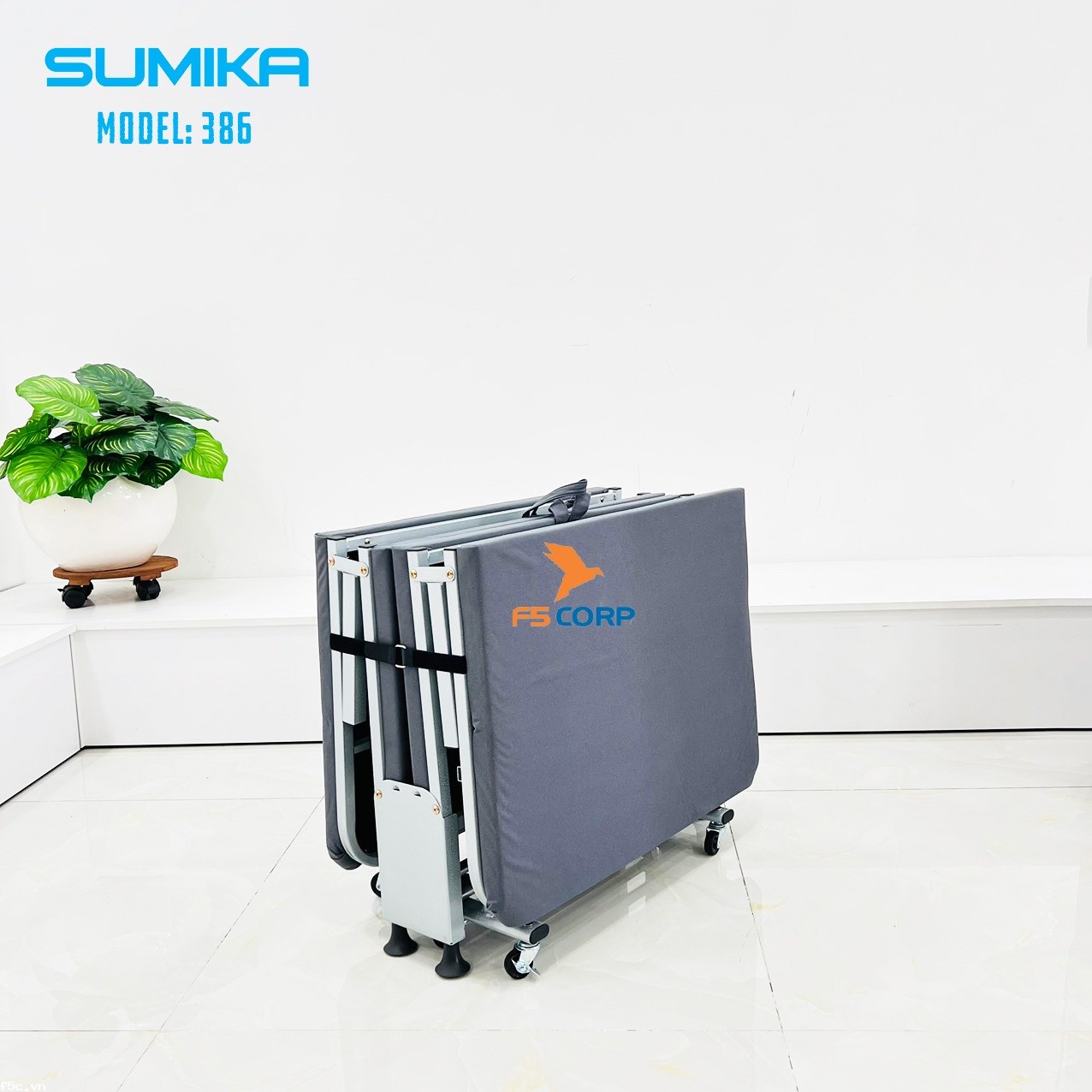 Giường xếp gấp gọn di động tiện lợi SUMIKA 386, rộng 70cm