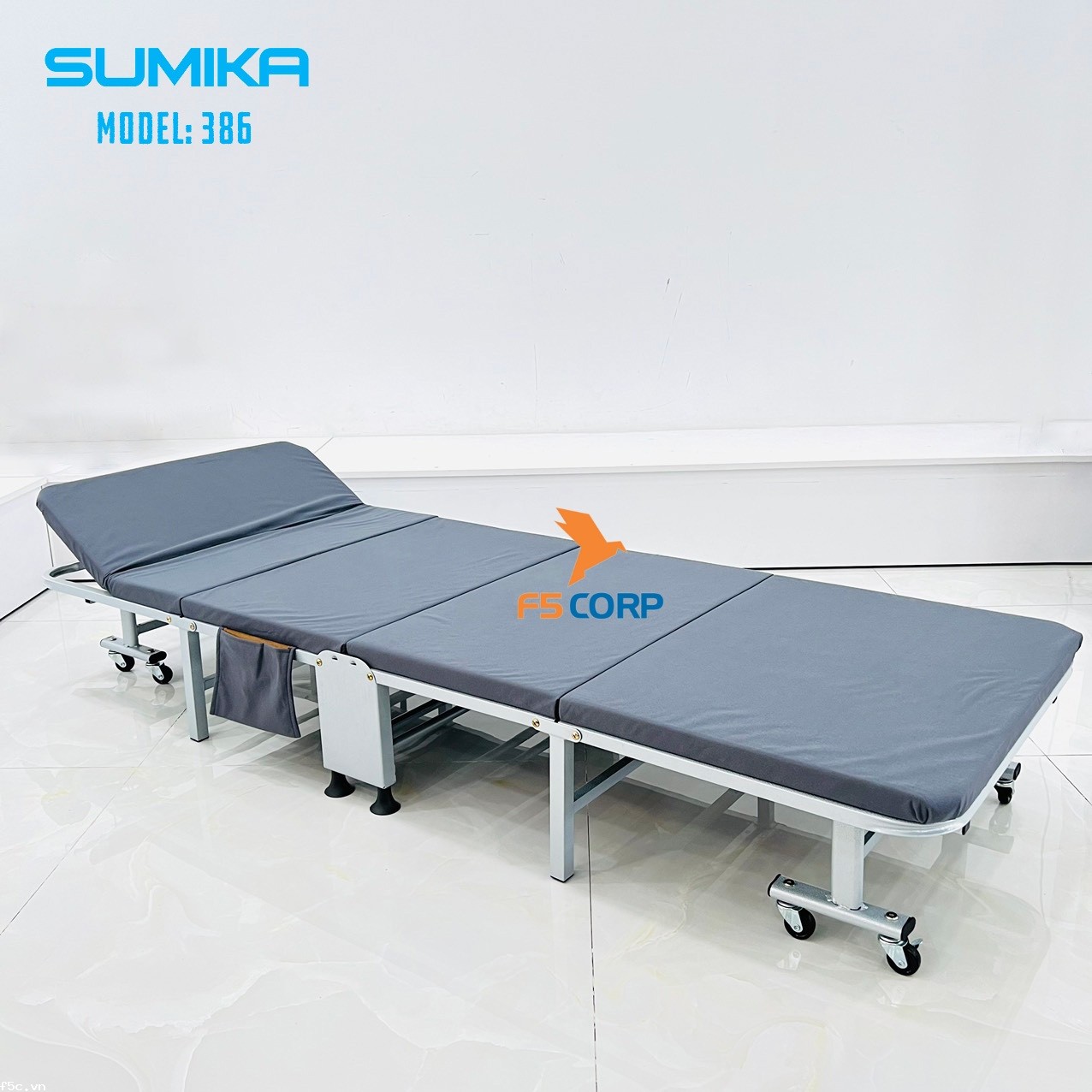 Giường xếp gấp gọn di động tiện lợi SUMIKA 386, rộng 70cm