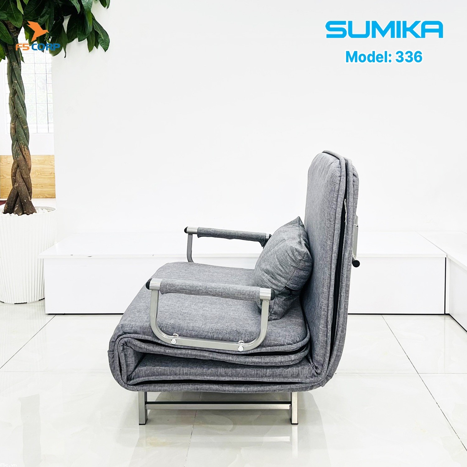 Ghế Sofa - Giường thông minh gấp gọn tiện lợi SUMIKA 336, rộng 80cm