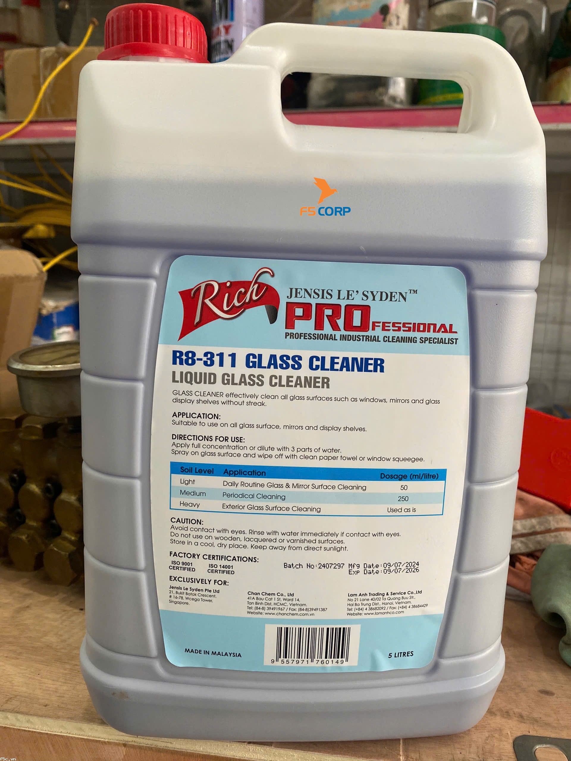 NƯỚC LAU KÍNH RICH PRO R8-311 GLASS CLEANER