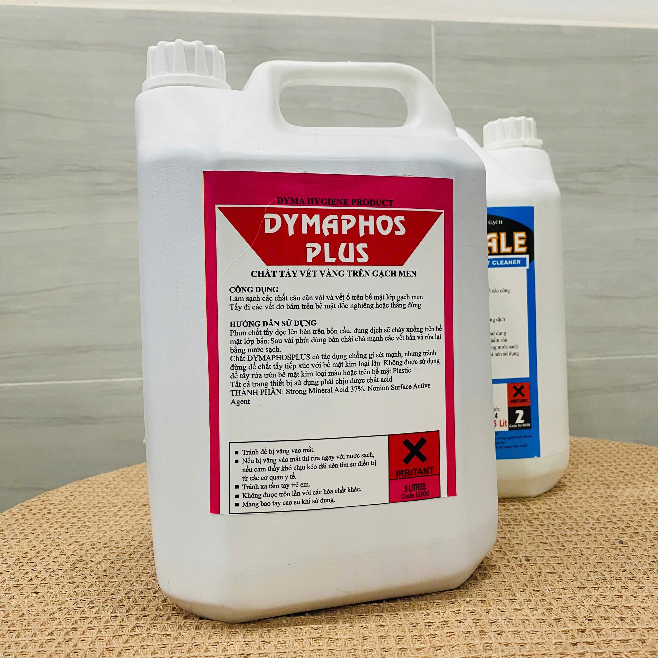 Chất tẩy vết ố vàng trên bề mặt gạch men Dyma Phoslus (5 Lít)