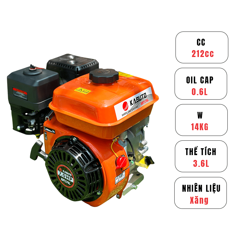 ĐỘNG CƠ XĂNG KABUTO KBT170L (7.0HP)