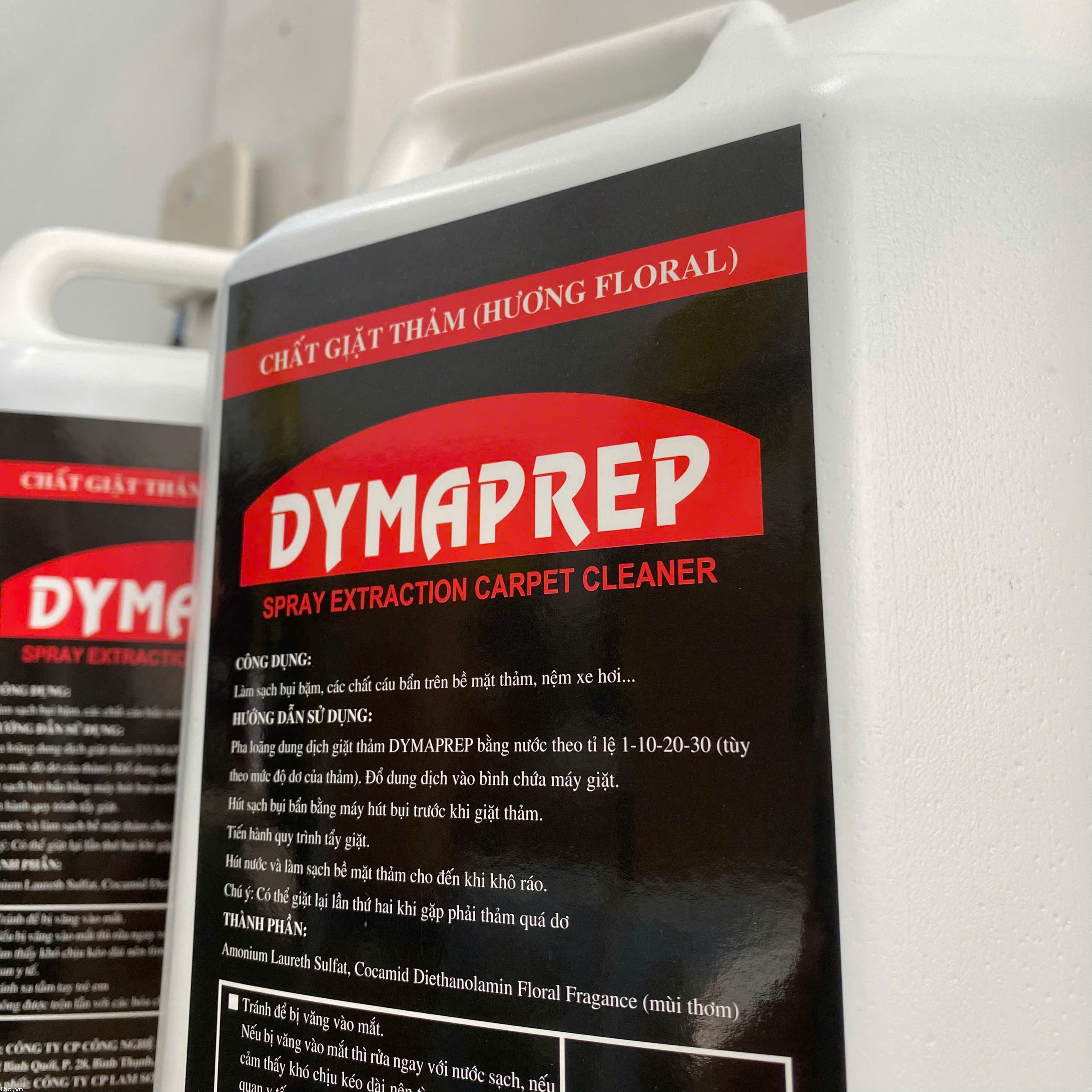 Dung dịch giặt thảm, ghế, nệm Dyma Prep - 5 Lít ( hương hoa hồng)