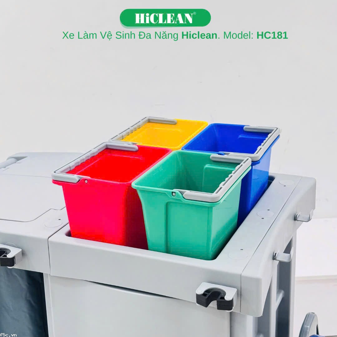 Xe đẩy dọn vệ sinh HiClean HC181
