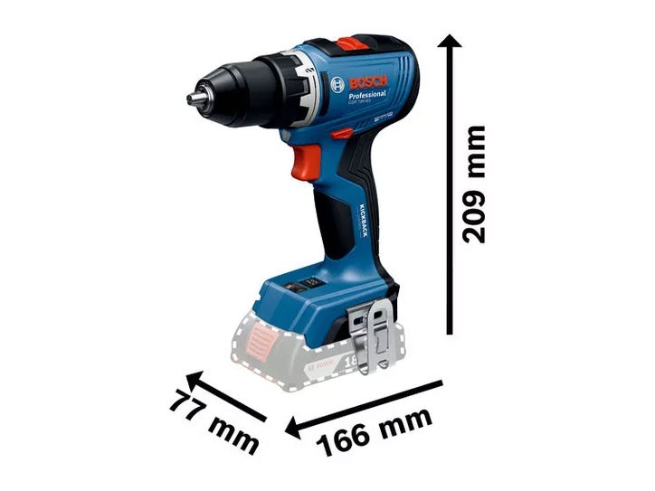 Máy khoan vặn vít Bosch GSR 18V-65 | Pin 18V | SOLO