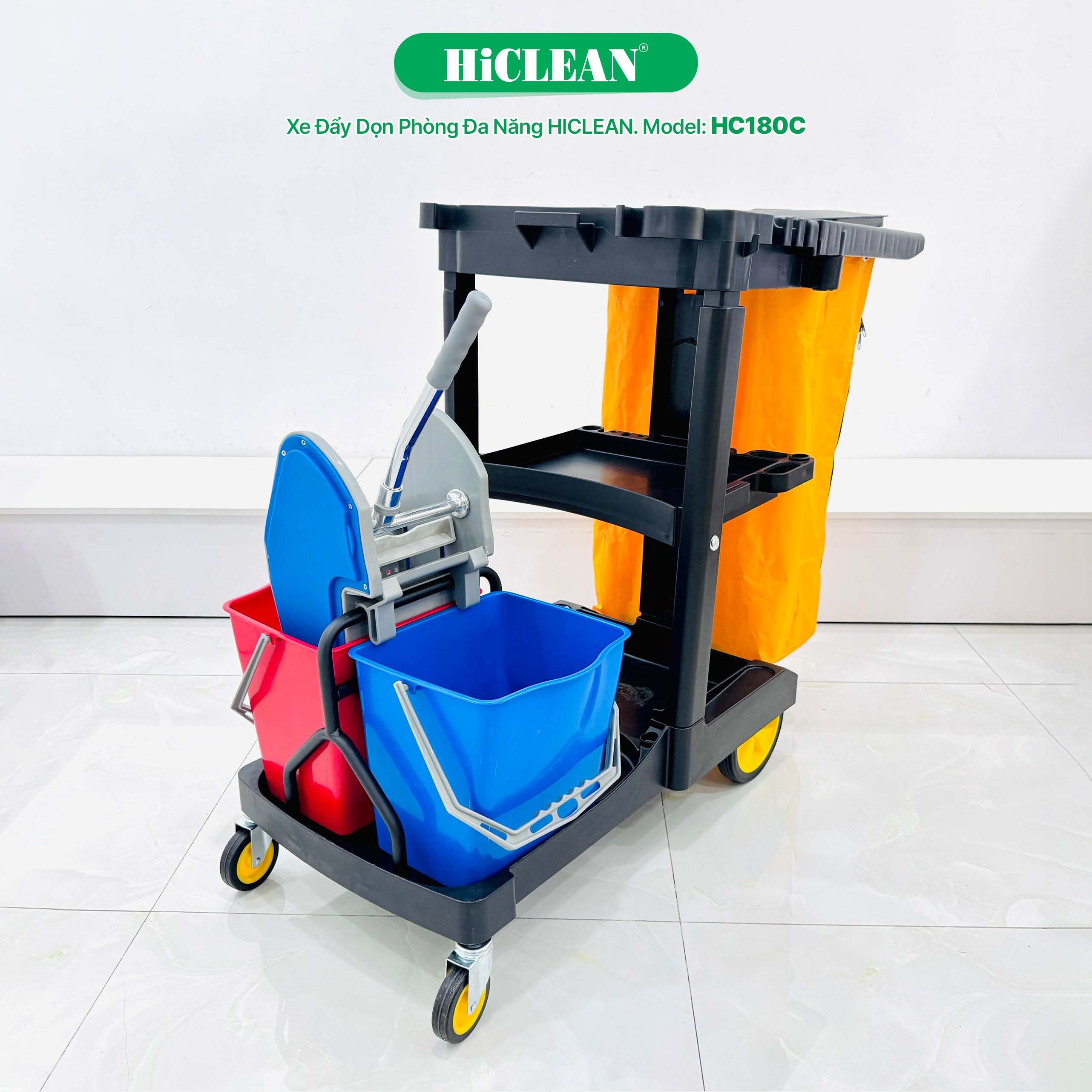 Xe đẩy dọn phòng HiClean HC 180C