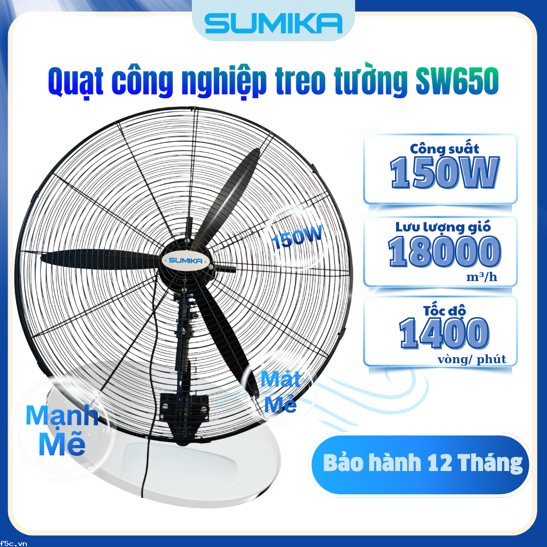 Quạt treo tường công nghiệp Sumika SW650