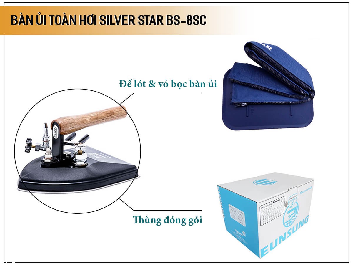 Bàn Ủi Toàn Hơi BS-8SC Silver Star 