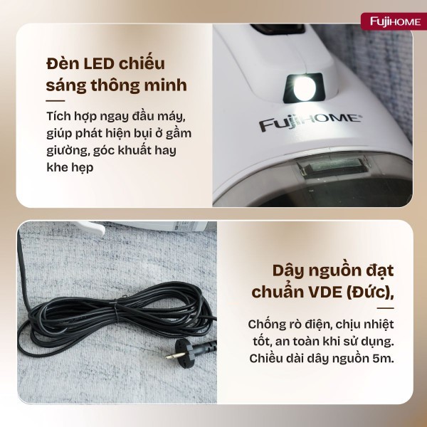 Máy hút bụi cầm tay Fujihome VC06