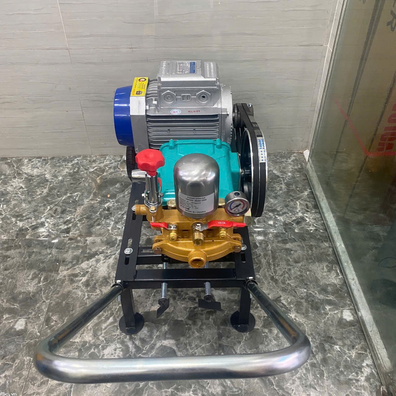 Máy rửa xe dây đai HL50 (Có bánh xe)