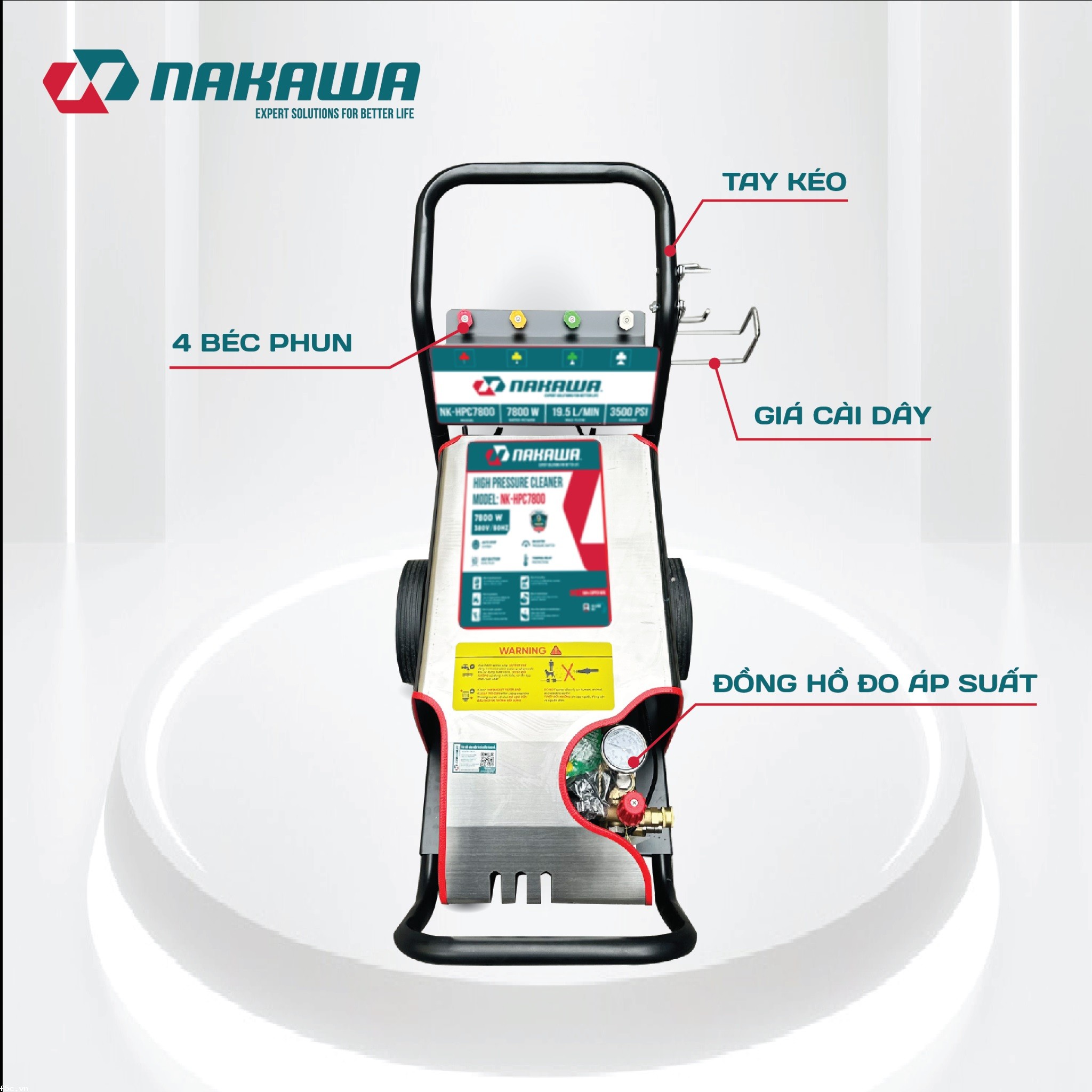 Máy phun áp lực cao công nghiệp Nakawa NK-HPC7800