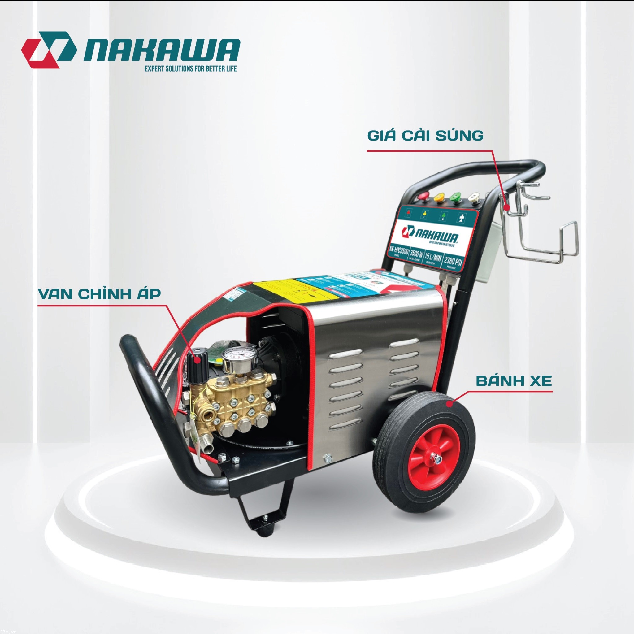 Máy phun áp lực cao công nghiệp Nakawa NK-HPC3500