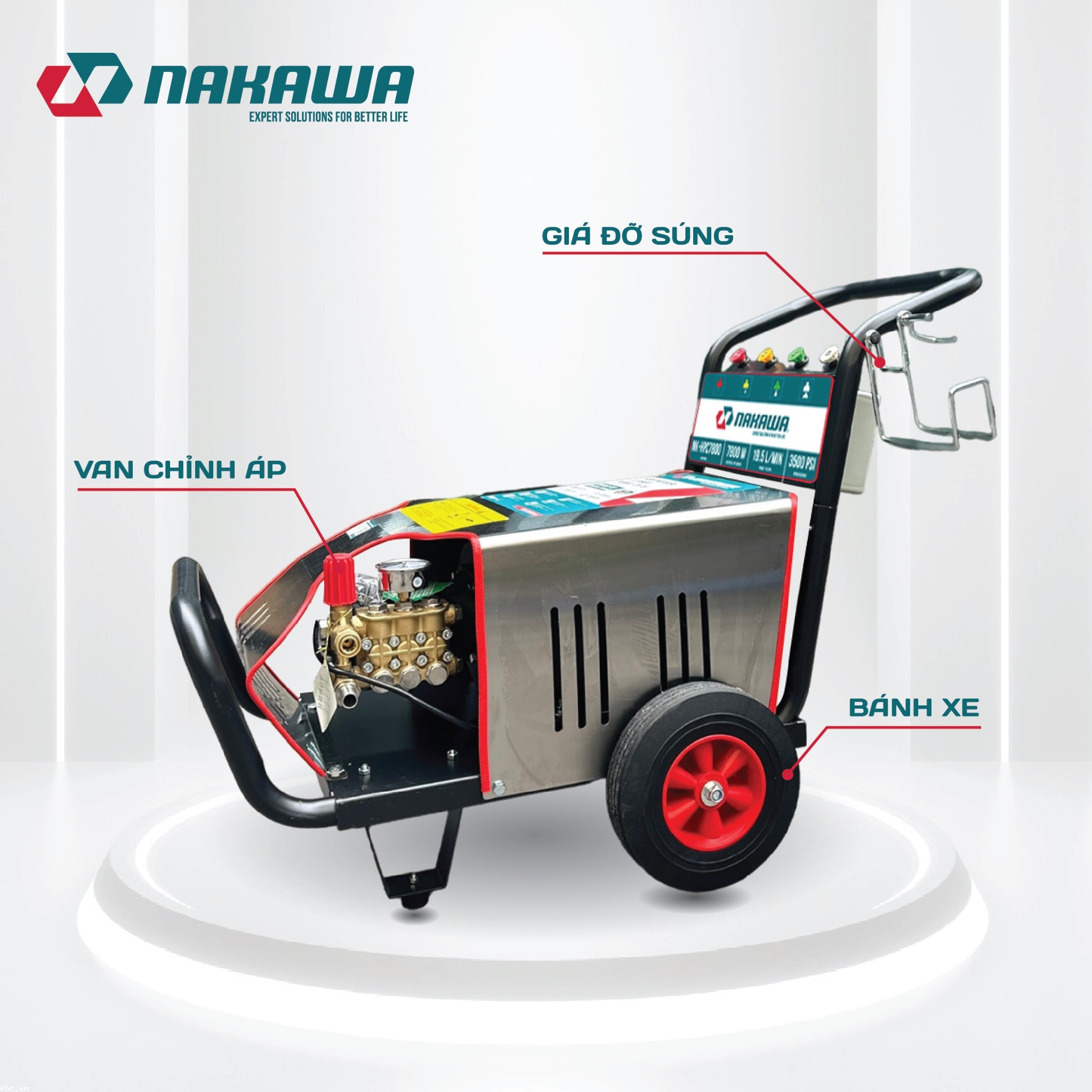 Máy phun áp lực cao công nghiệp Nakawa NK-HPC7800