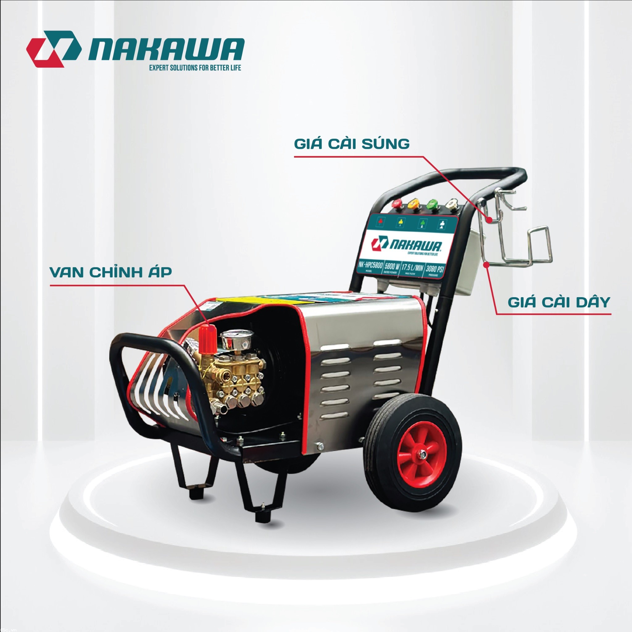 Máy phun áp lực cao công nghiệp Nakawa NK-HPC5800