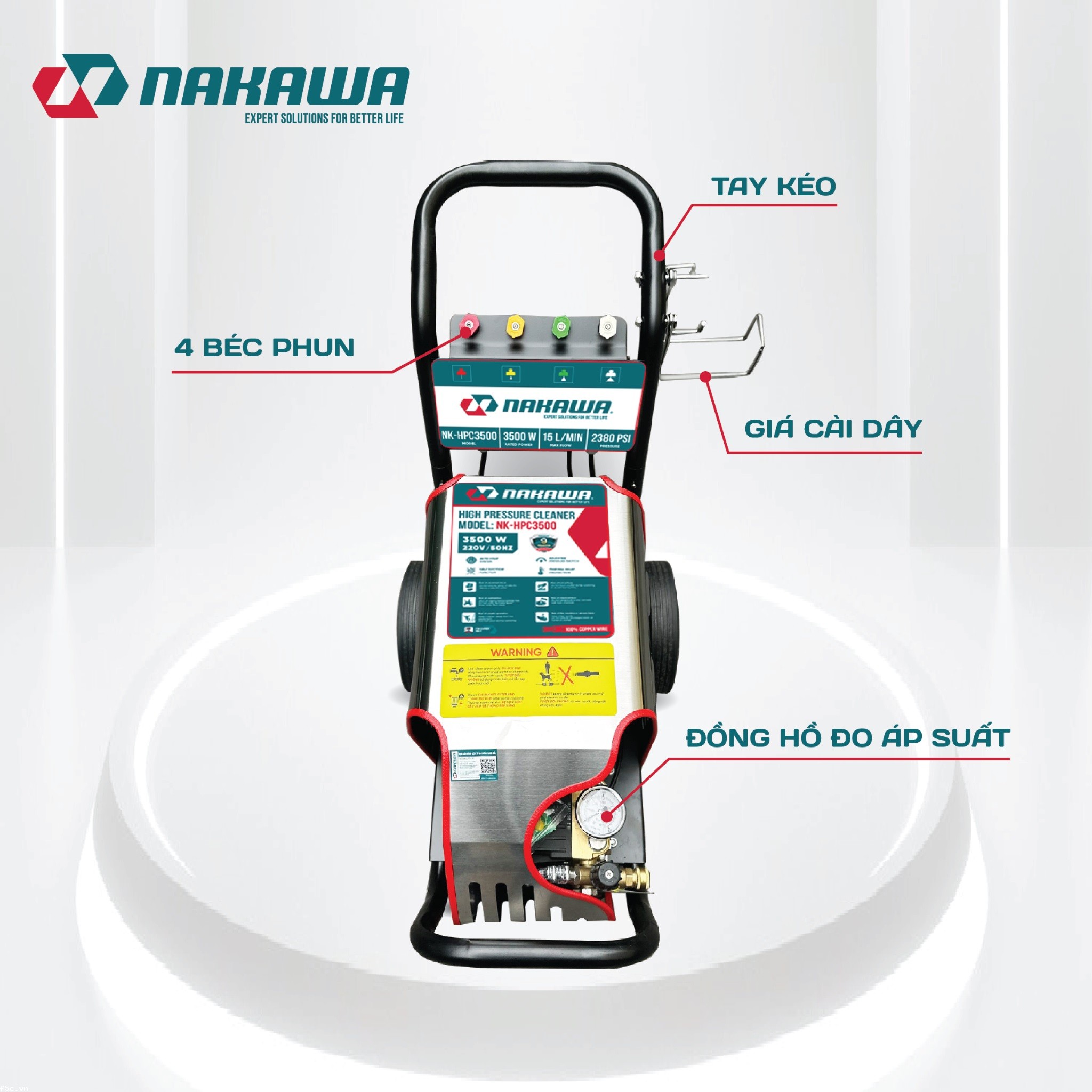 Máy phun áp lực cao công nghiệp Nakawa NK-HPC3500