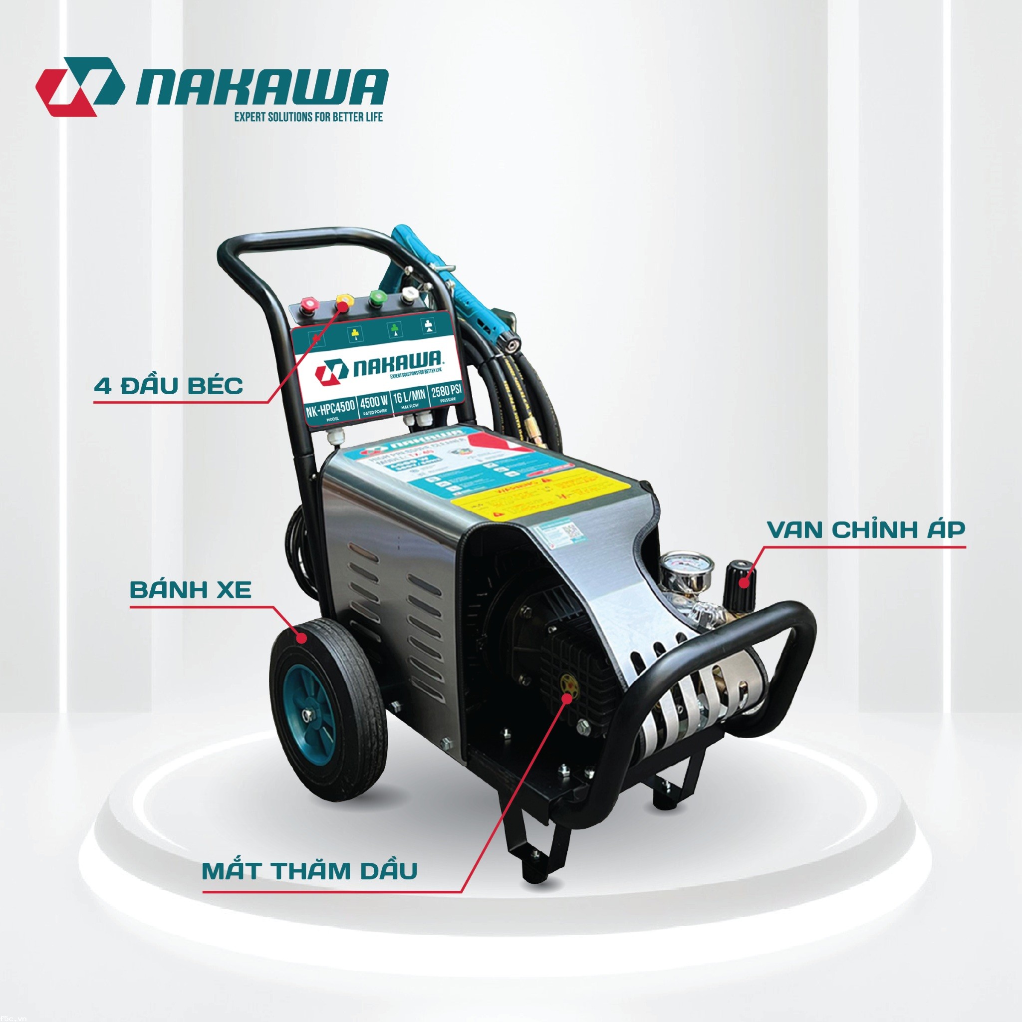 Máy phun áp lực cao công nghiệp Nakawa NK-HPC4500