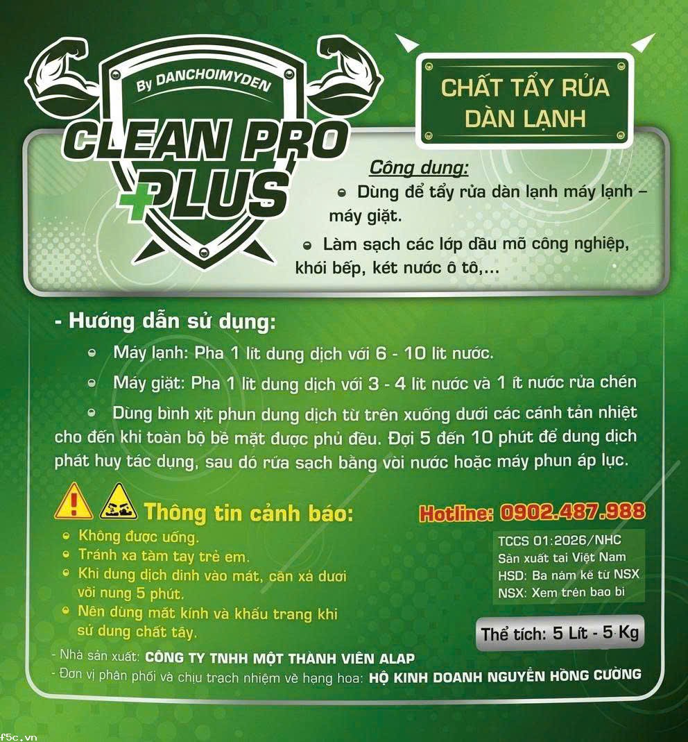 Hóa chất tẩy rửa phục hồi dàn lạnh CLEAN PRO PLUS