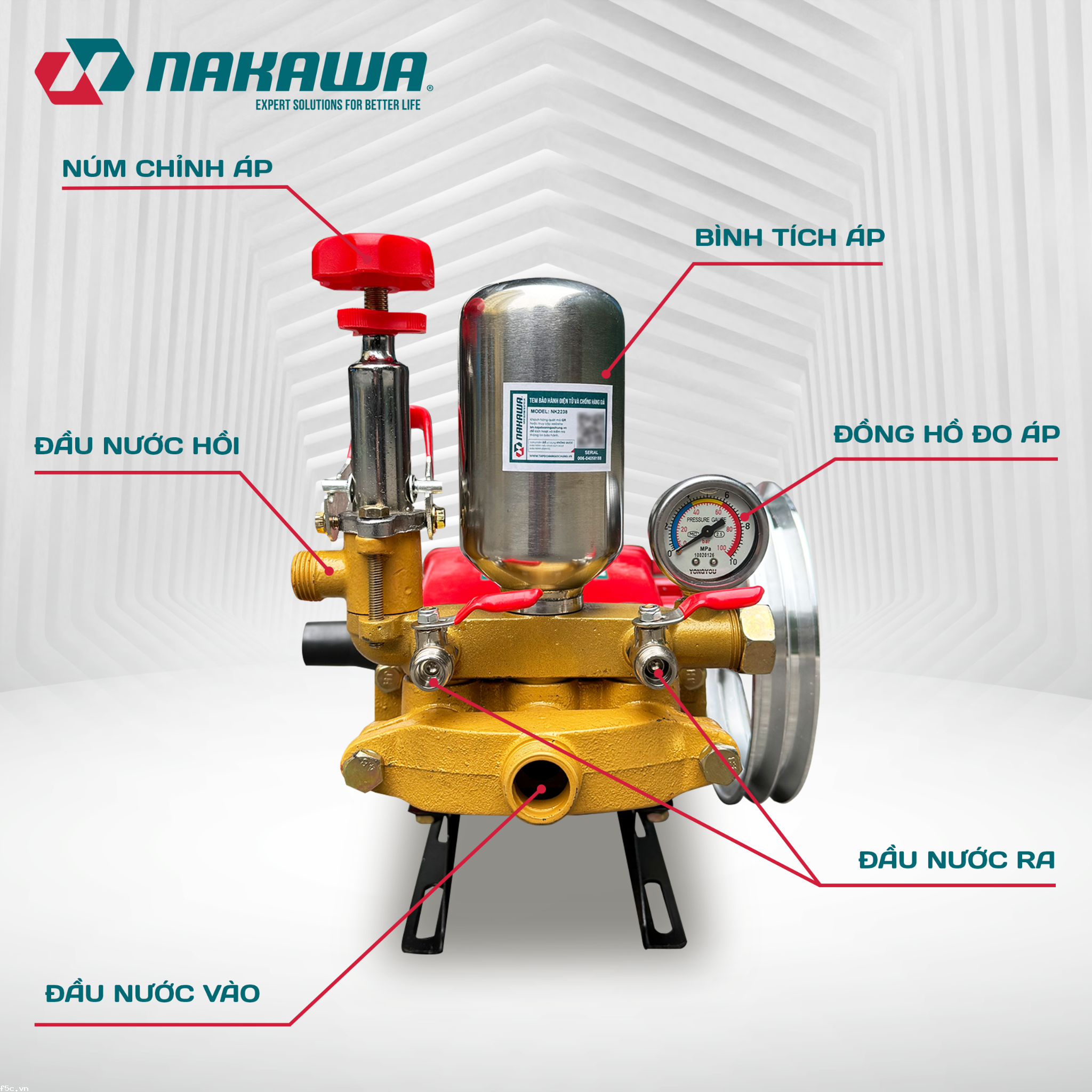 Đầu phun áp lực NAKAWA NK2238