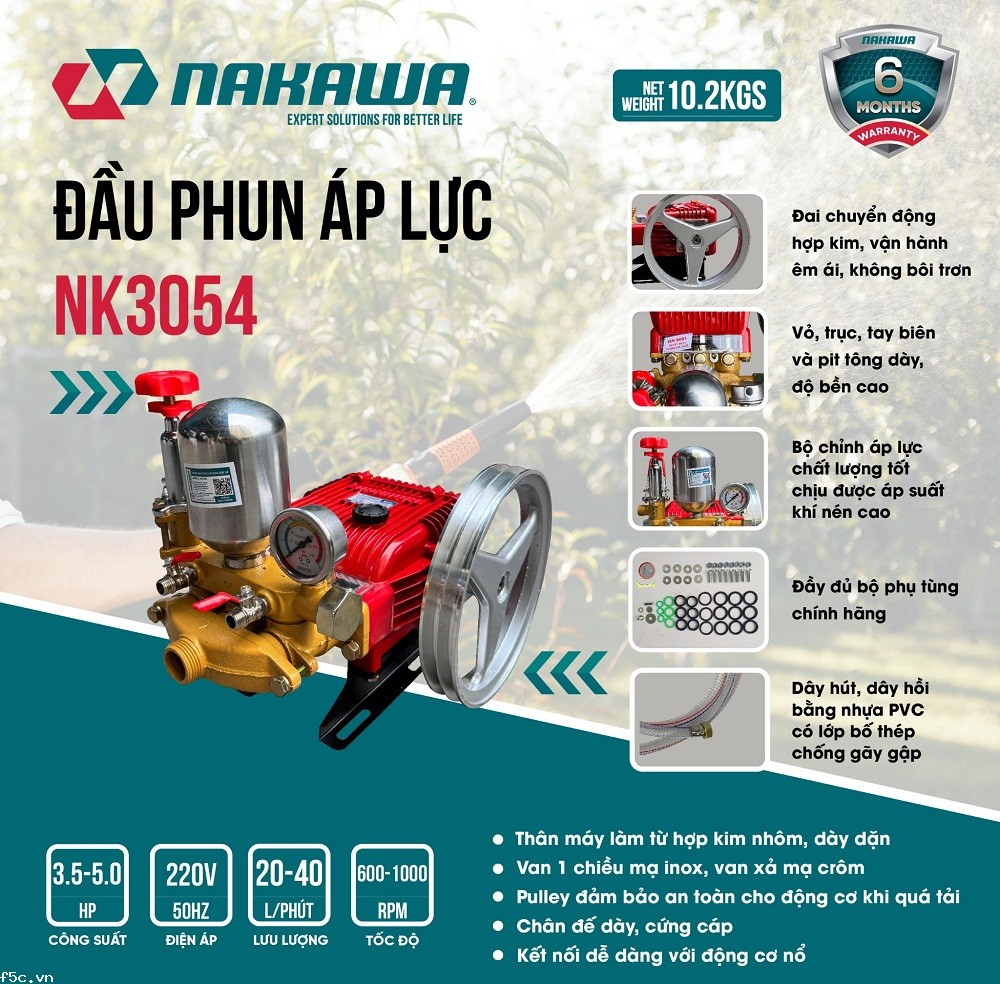 Đầu phun áp lực NAKAWA NK3054